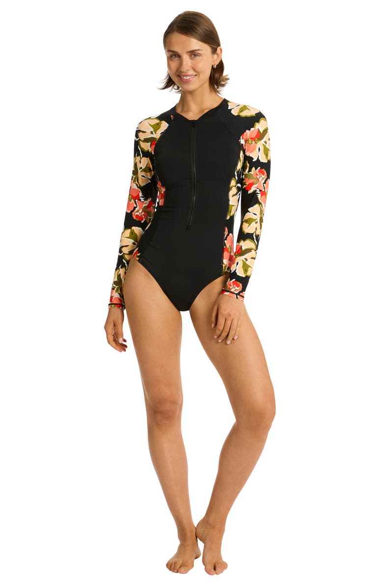 Sea Level Juniper Long Sleeve Multifit One-Piece Swimsuit, Alternate, color,