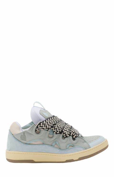 LEATHER CURB SNEAKERS