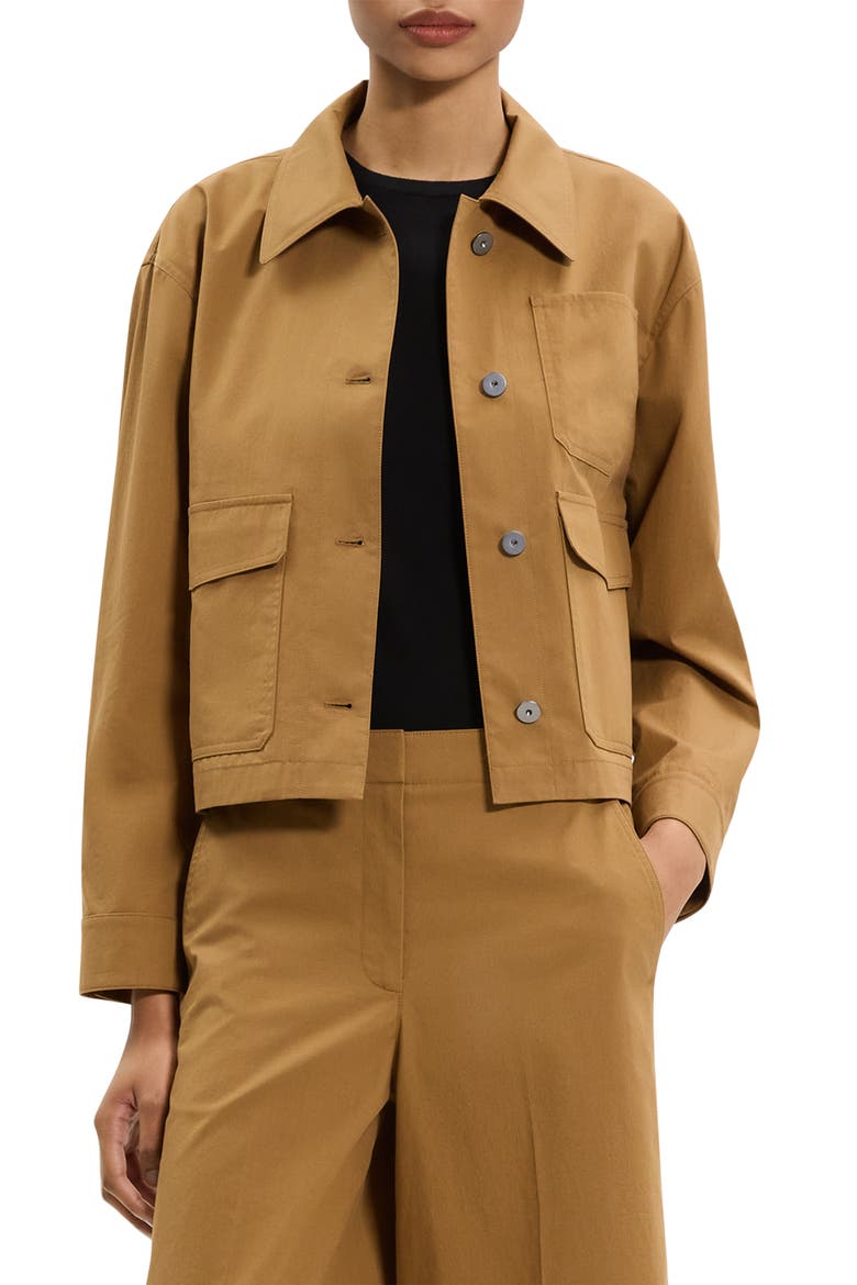 Cotton Crop Work Jacket, Main, color, BRONZE