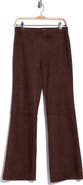 MAX STUDIO Faux Suede High Waist Bootcut Pants