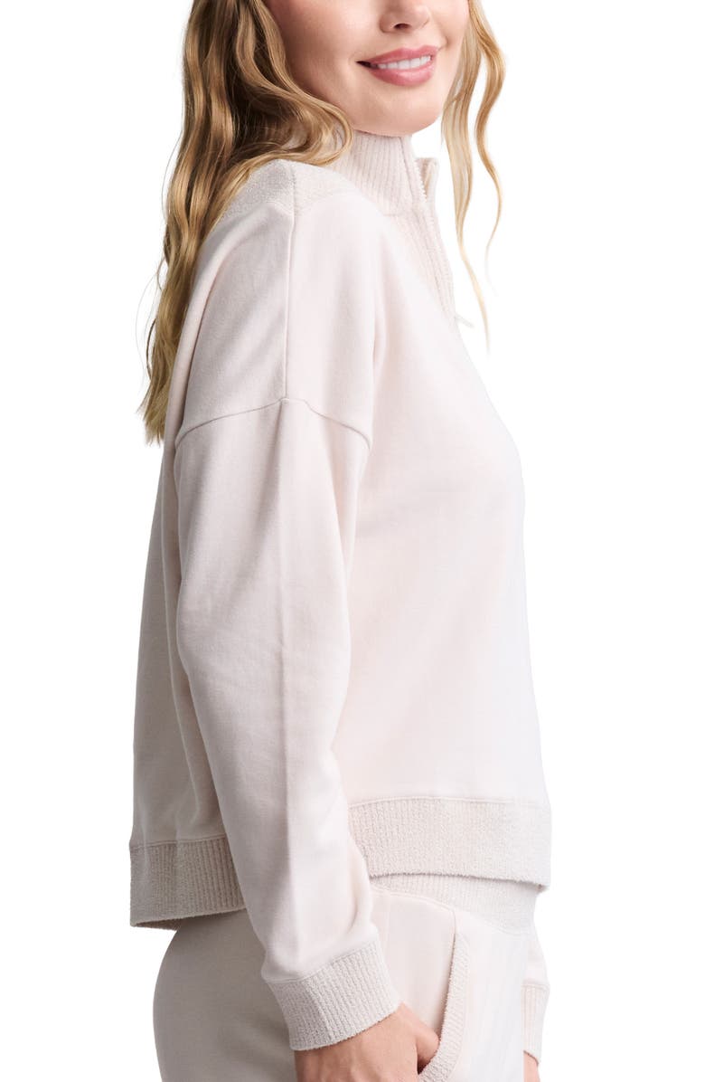 Barefoot Dreams<sup>®</sup> CozyChic<sup>®</sup> Ultra Lite<sup>®</sup> Rib Quarter Zip, Alternate, color, Sand Dune
