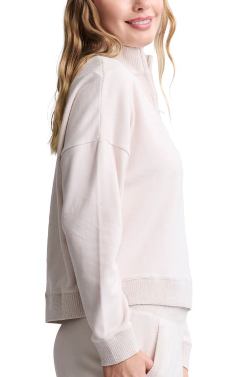 Barefoot Dreams Cozychic® Ultra Lite® Rib Quarter Zip In Nude
