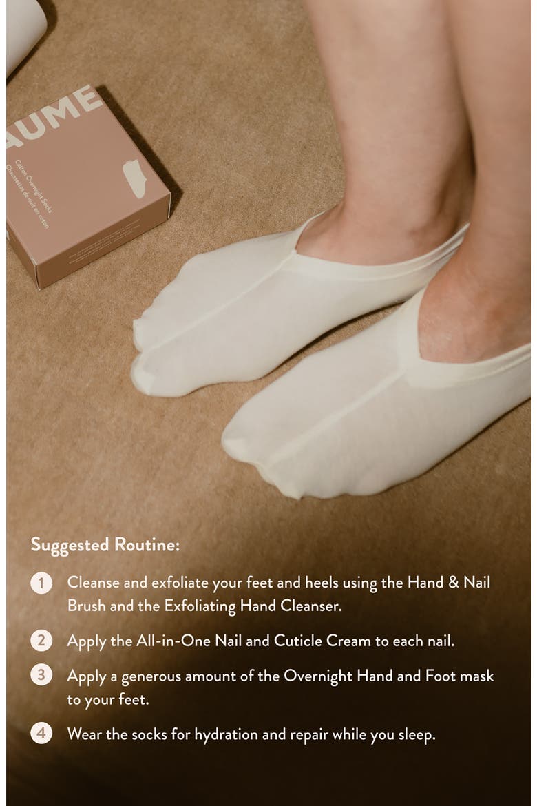 Organic Cotton Overnight Socks, Alternate, color, BEIGE
