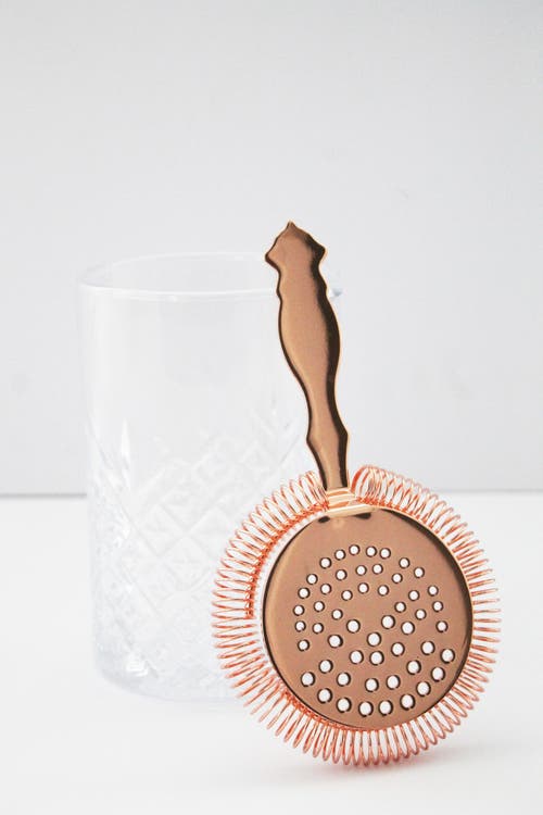 Coppermill Kitchen Vintage Inspired Glass Barware Set In Copper