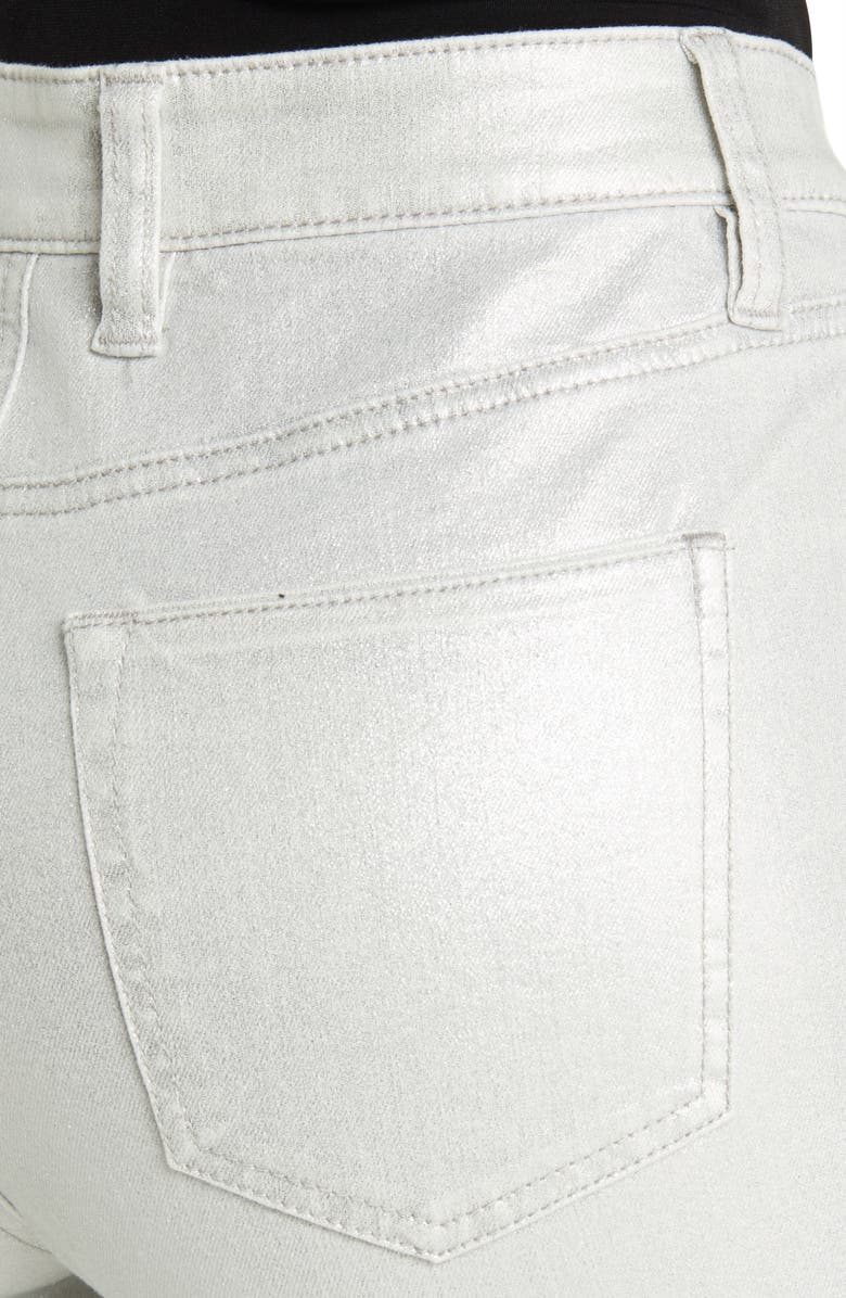 Tommy Bahama Metallic High Waist Ankle Skinny Jeans, Alternate, color, 