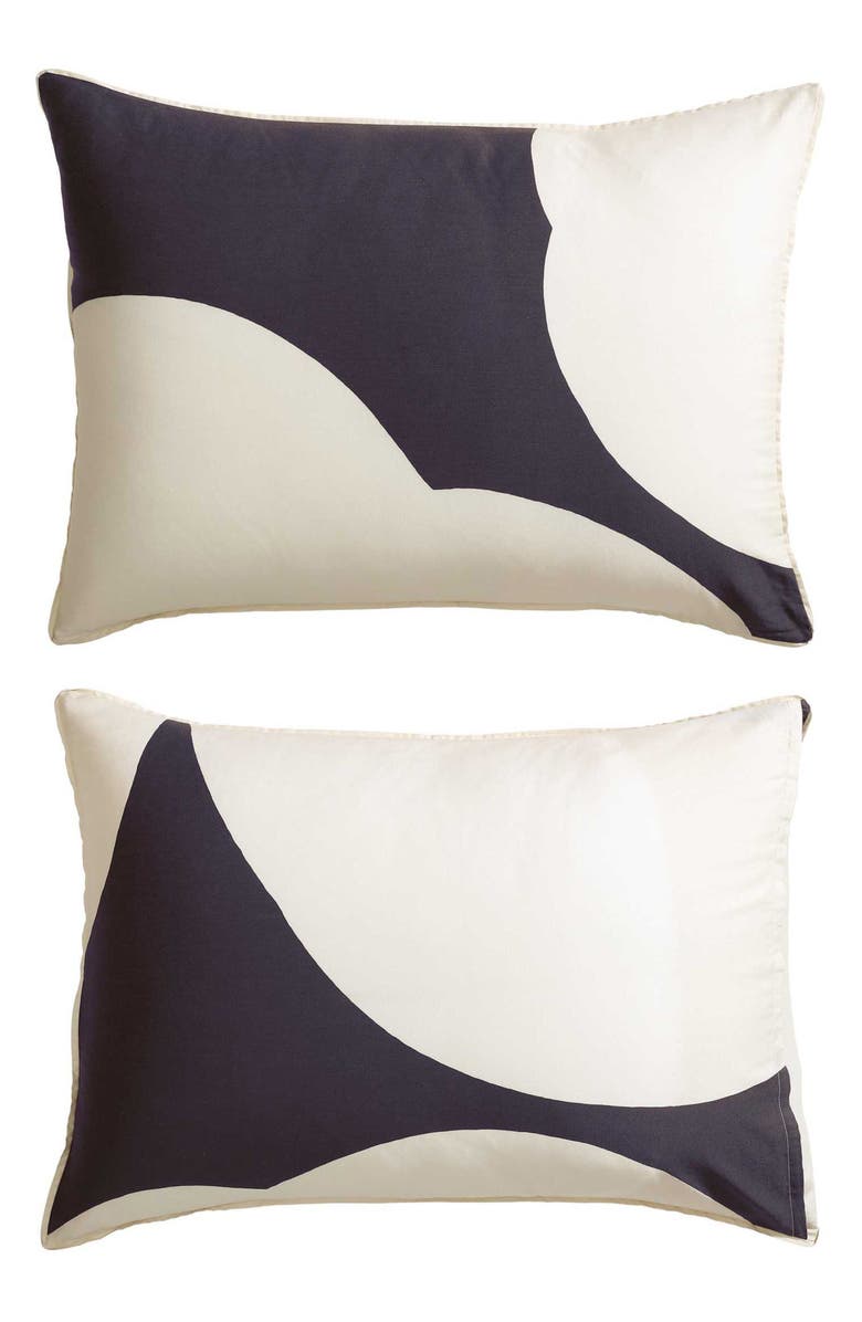 Marimekko Iso Unikko Organic Cotton Duvet Cover & Sham Set, Alternate, color, Open Charcoal