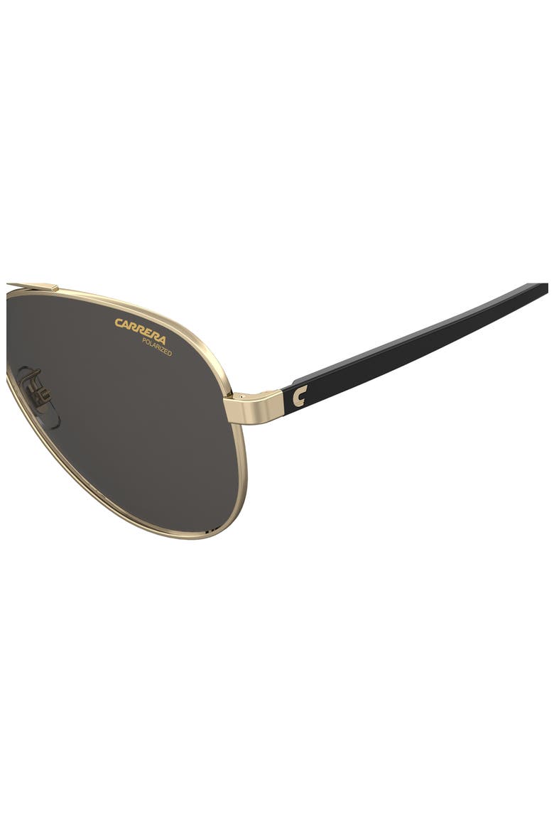 58mm Aviator Sunglasses, Alternate, color, GOLD BLACK/ GRAY POLAR