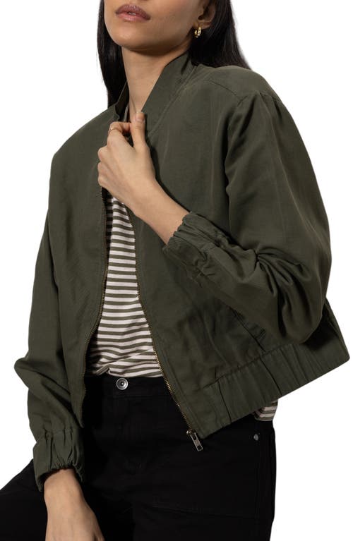 Sanctuary Linen Blend Bomber Jacket In Kalamata