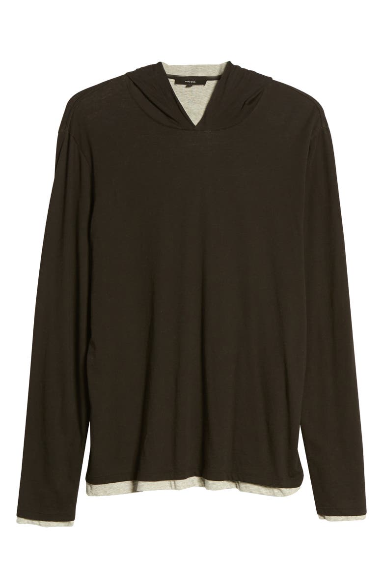 Vince Regular Fit Double Layer Hoodie, Alternate, color, 