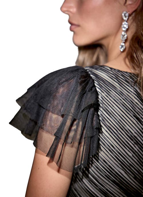 Mint Velvet Layered Tulle Maxi Dress In Black