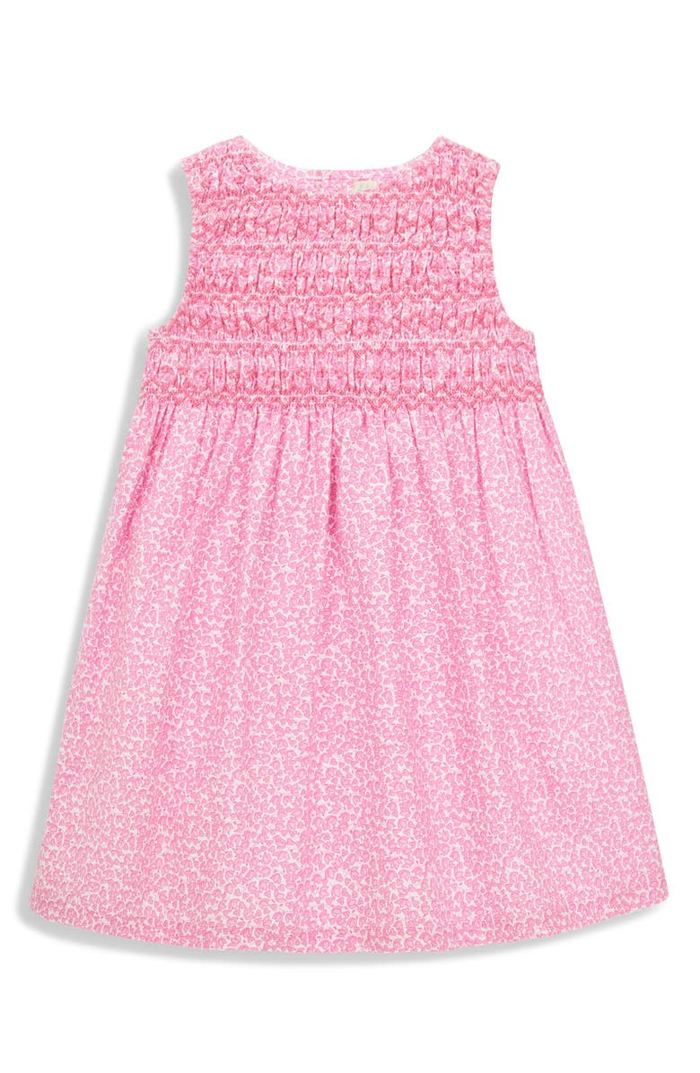 JOJO MAMAN BEBE Floral Sleeveless Smocked Dress & Bloomers Set, Main, color, 