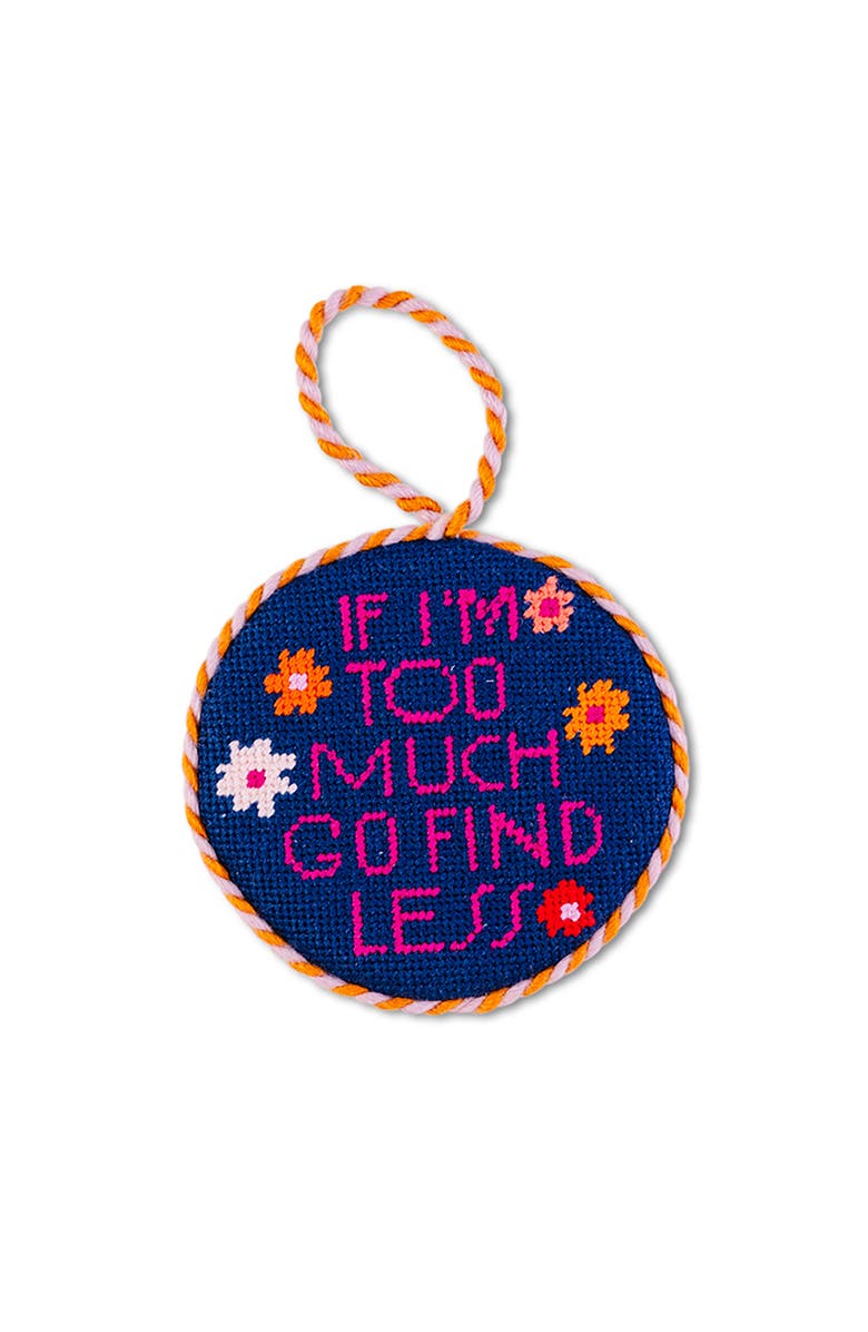 Furbish Needlepoint Ornament - Go Find Less, Main, color, Blue