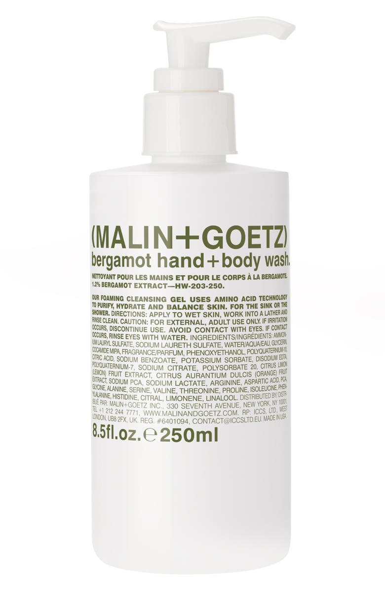 MALIN+GOETZ Bergamot Hand & Body Wash, Main, color, 