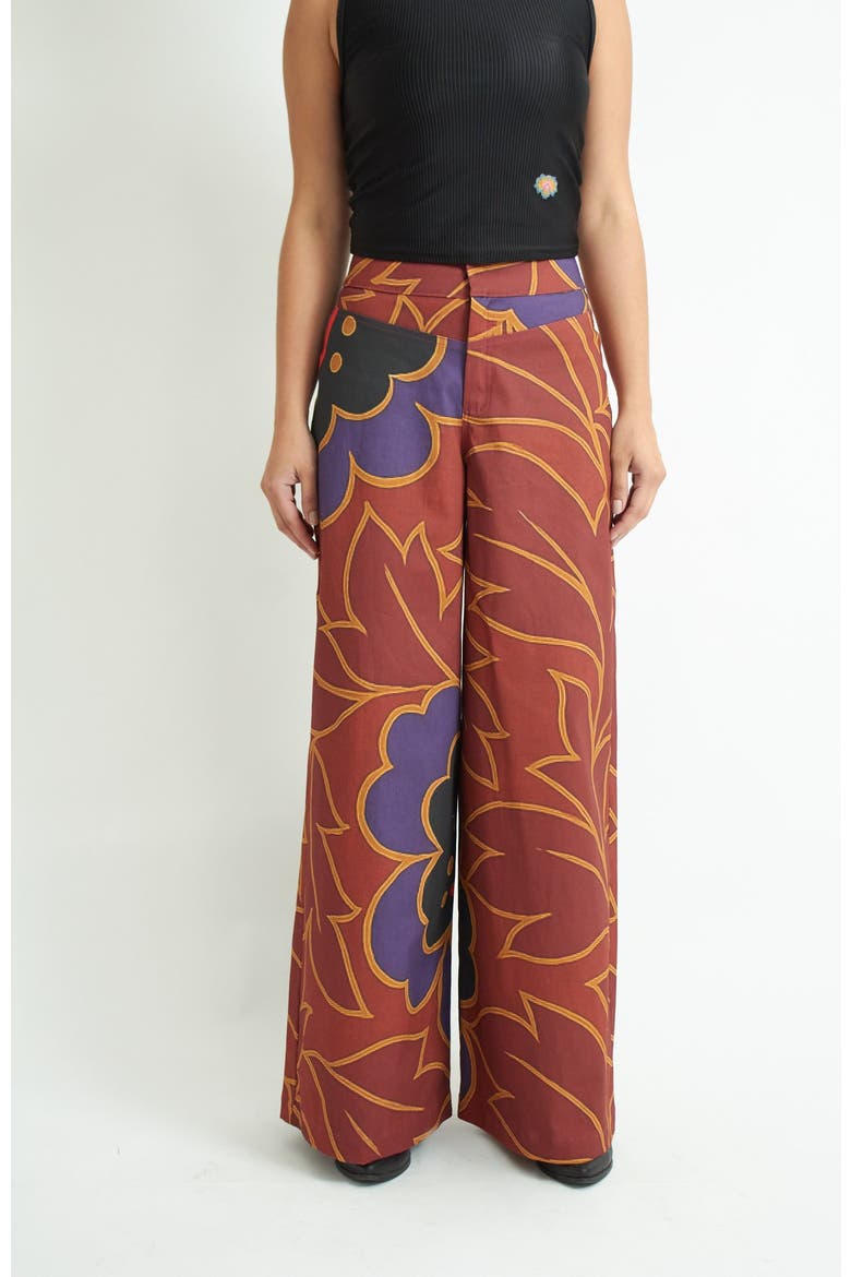 Coco Pant, Alternate, color, Green garden / brown floral