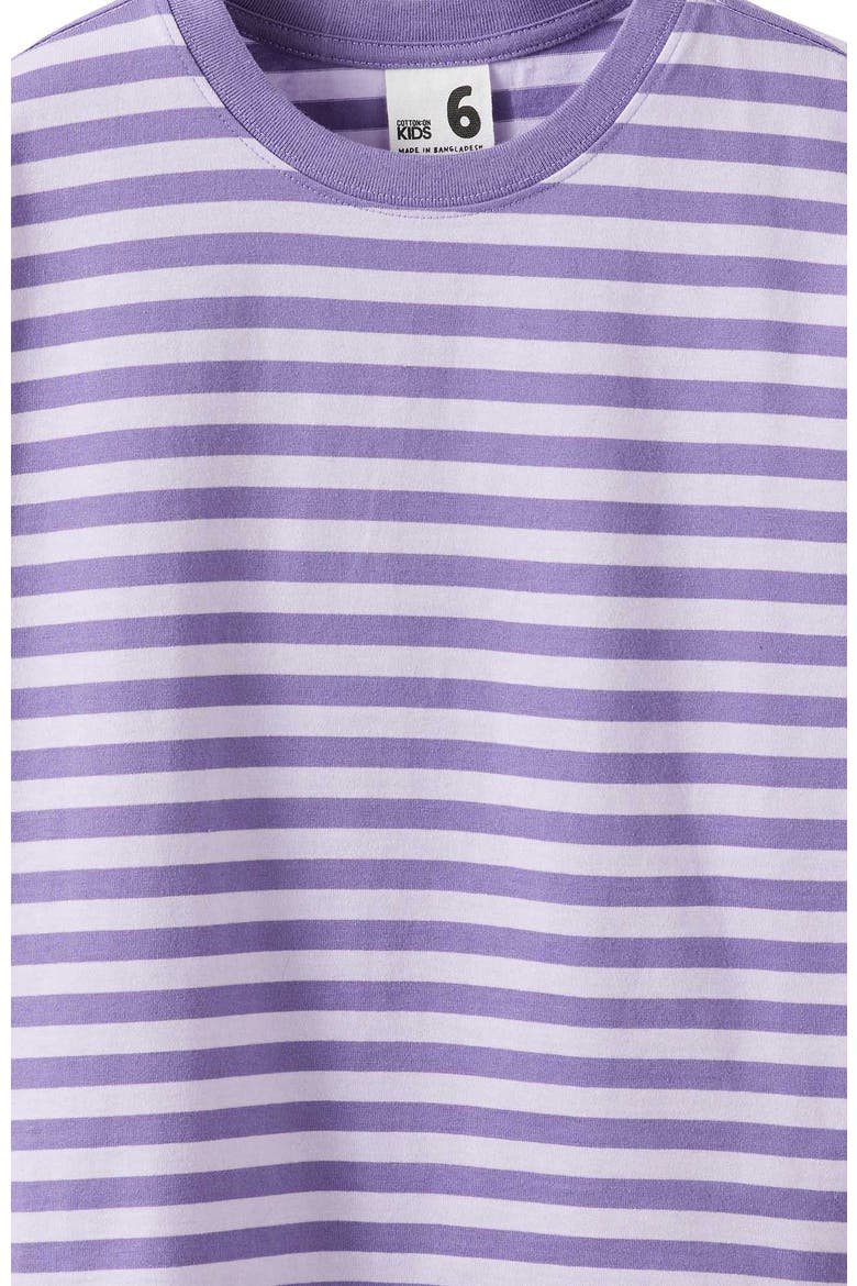 Kid's Essential Long Sleeve Boxy Tee, Alternate, color, Island Punch Vintage Lilac