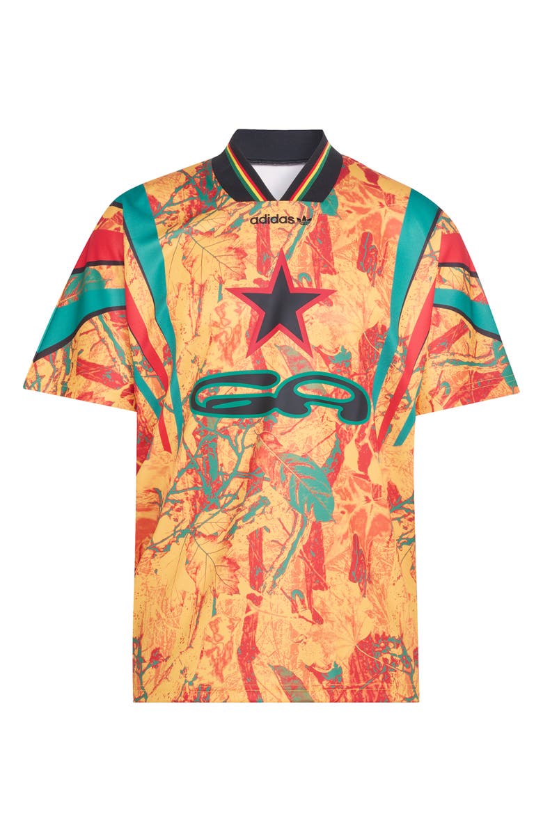 adidas Ghana Graphic Jersey, Alternate, color, Green/ Yellow/ Better Scarlet