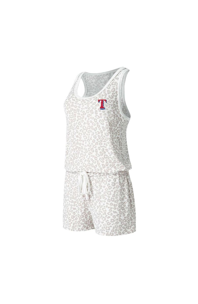 CONCEPTS SPORT Women's Concepts Sport Cream Texas Rangers Montana Hacci Knit Romper, Alternate, color,