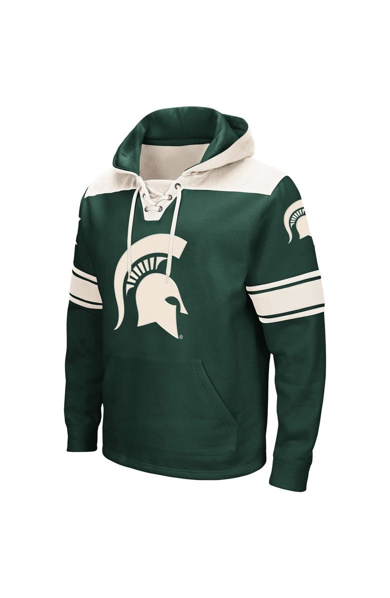 COLOSSEUM Men's Colosseum Green Michigan State Spartans 2.0 Lace-Up Pullover Hoodie, Alternate, color, Green