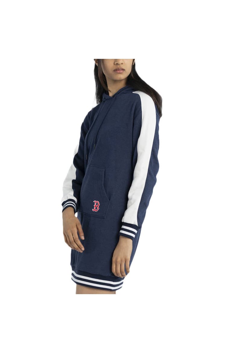 Women's Lusso Navy Boston Red Sox Mara Tri-Blend Hoodie Dress, Alternate, color, Navy