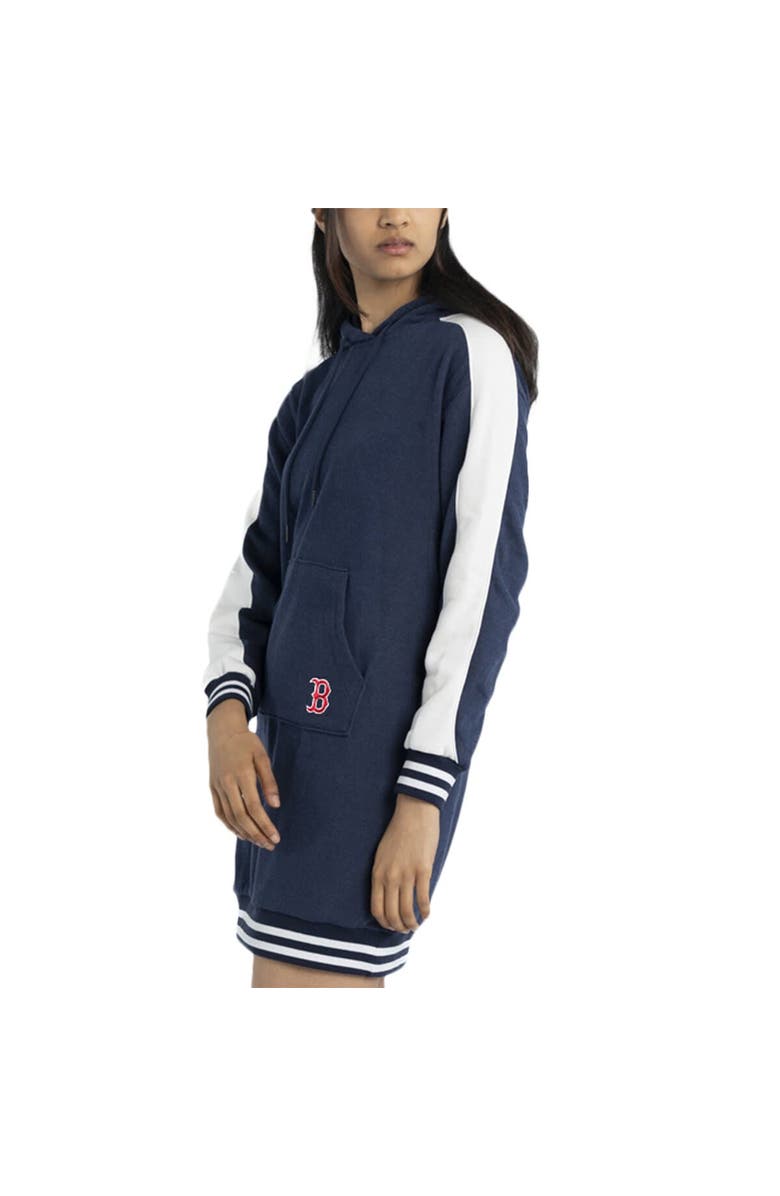 LUSSO Women's Lusso Navy Boston Red Sox Mara Tri-Blend Hoodie Dress, Alternate, color, Navy