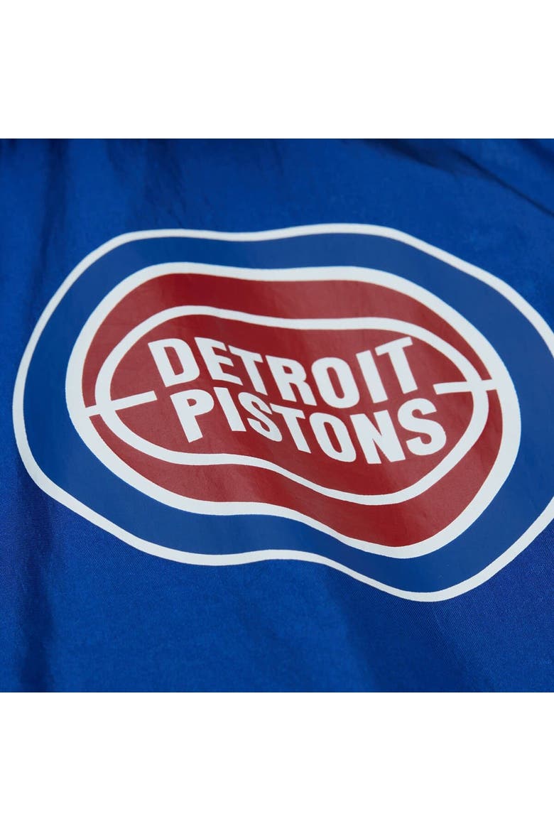 Men's Mitchell & Ness Blue Detroit Pistons Playmaker Full-Zip Hooded Windbreaker Jacket, Alternate, color, Blue