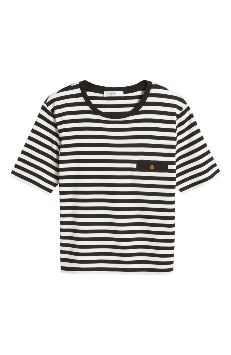Stripe Pocket Cotton T-Shirt