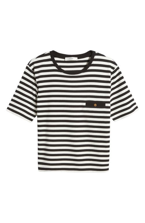FRAME FRAME STRIPE POCKET COTTON T-SHIRT 