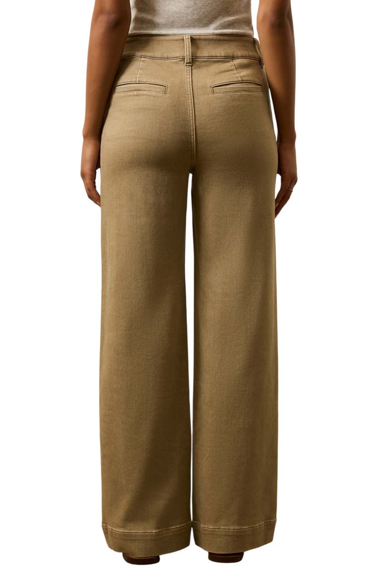 Stretch Terry Sailor Wide Leg Pants, Alternate, color, DESERT KHAKI