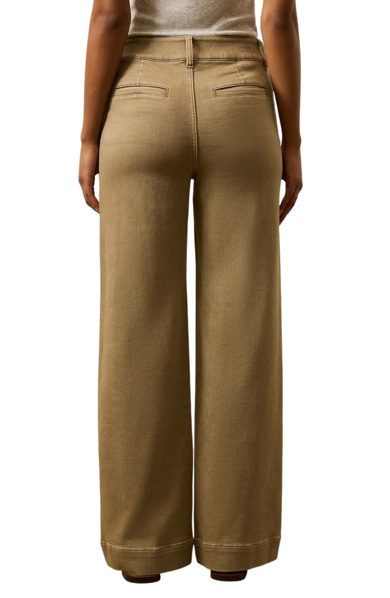 Faherty Stretch Terry Sailor Wide Leg Pants, Alternate, color, Desert Khaki