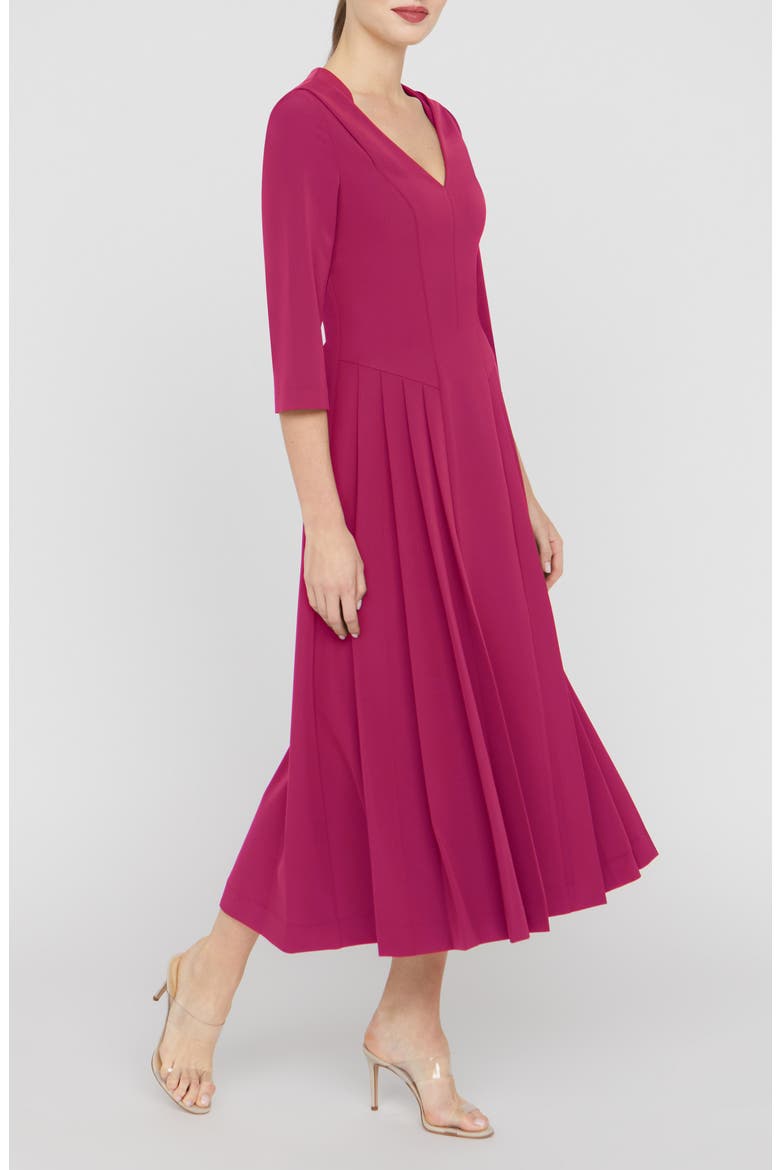 Enola Stretch Crepe Midi Cocktail Dress, Alternate, color, SANGRIA