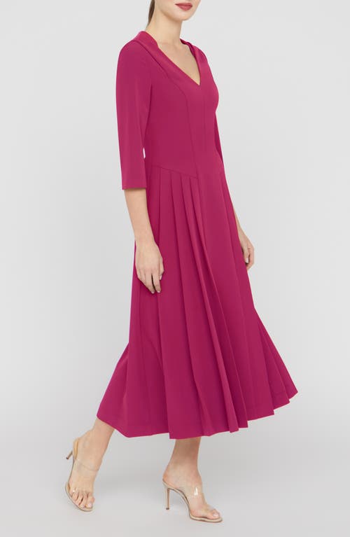 Kay Unger Enola Stretch Crepe Midi Cocktail Dress In Pink