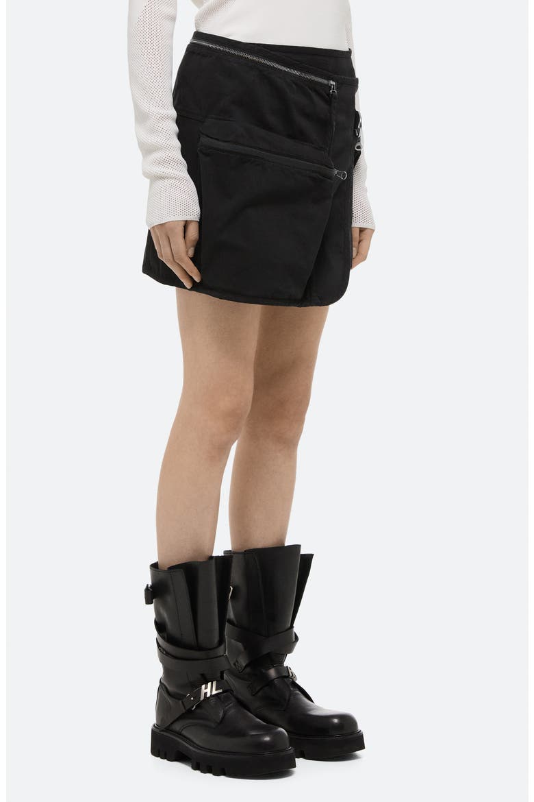 Field Cotton Cargo Wrap Miniskirt, Alternate, color, BLACK - 001