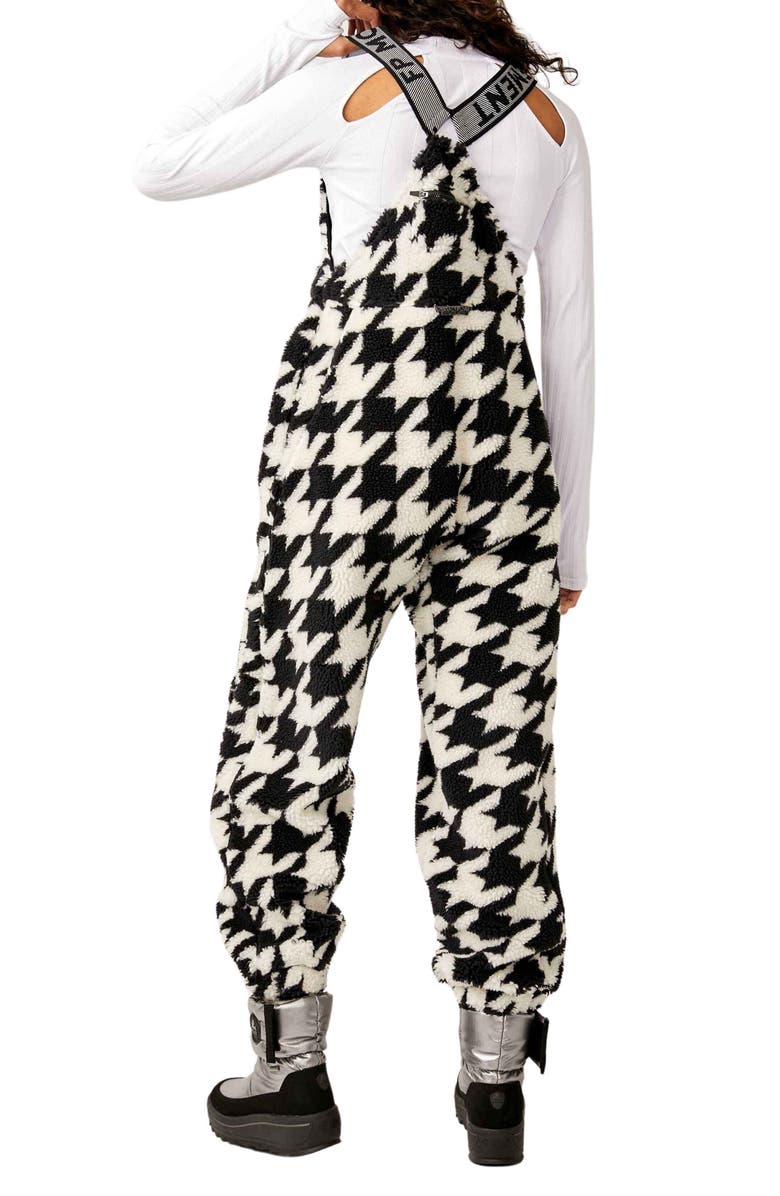 FP Movement by Free People FP Movement Hit the Slopes Fleece Overalls, Alternate, color, Houndstooth Combo