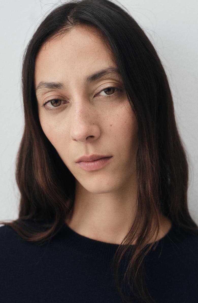 MANGO Selection Crewneck Wool Sweater, Alternate, color, Navy