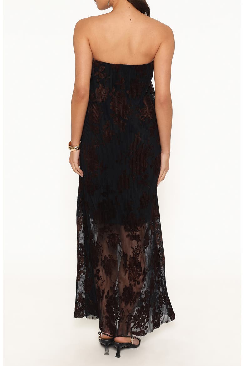 Alegra Strapless Maxi Dress, Alternate, color, BLACK FLORAL