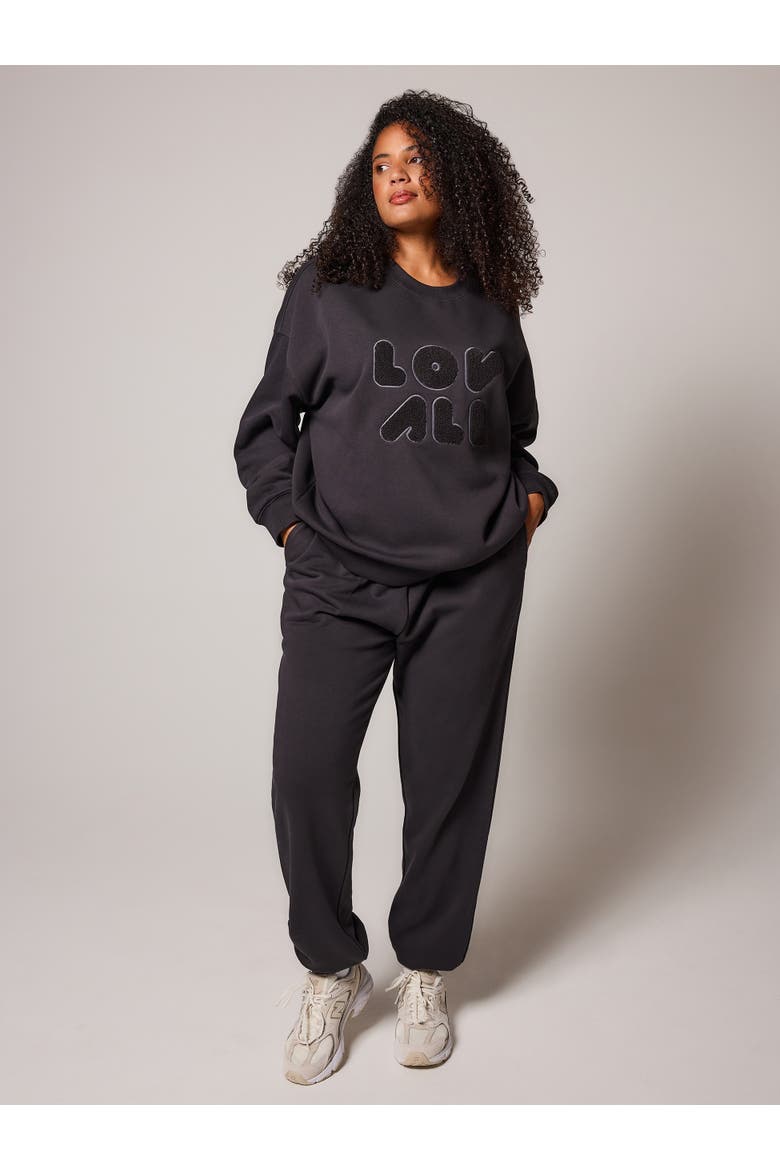 Oversized Long Sleeve Sweatshirt, Alternate, color, Shadow