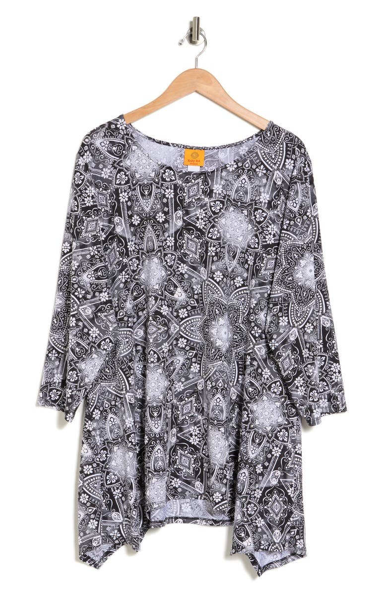 RUBY RD Medallion Puff Sleeve Top, Alternate, color, 