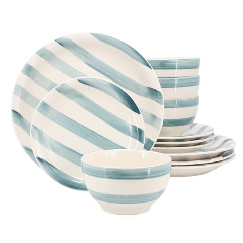 Kenwood Shores 12 Piece Stoneware Dinnerware Set