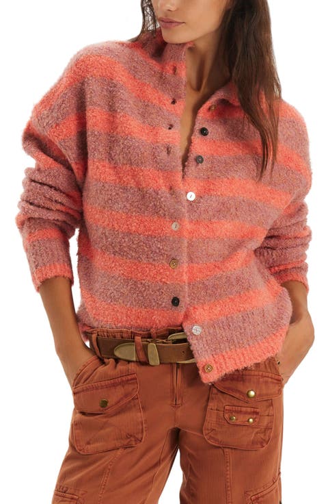 Button Collection Mock Neck Cardigan