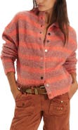 Free People Button Collection Mock Neck Cardigan