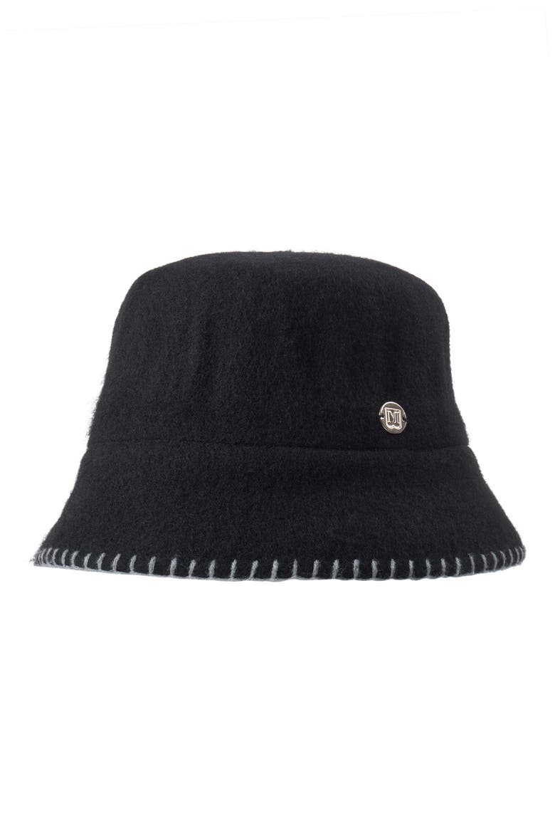 Wool Felt Bucket Hat, Main, color, BLACK