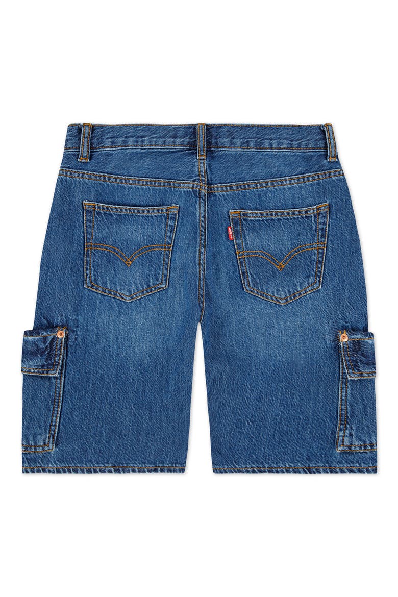 Kids' Denim Cargo Shorts, Alternate, color, TUMBLEWEED
