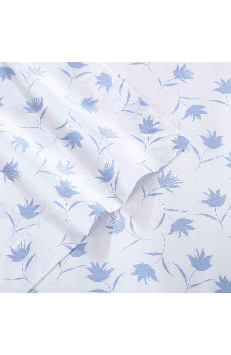 STONE COTTAGE Floral Breeze 200 Thread Count Cotton Percale Sheet Set, Alternate, color, Light Pastel Blue