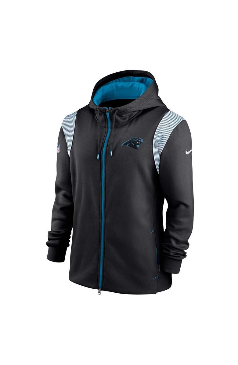 Nike Men's Nike Black Carolina Panthers Performance Sideline Lockup Full-Zip Hoodie, Alternate, color, 