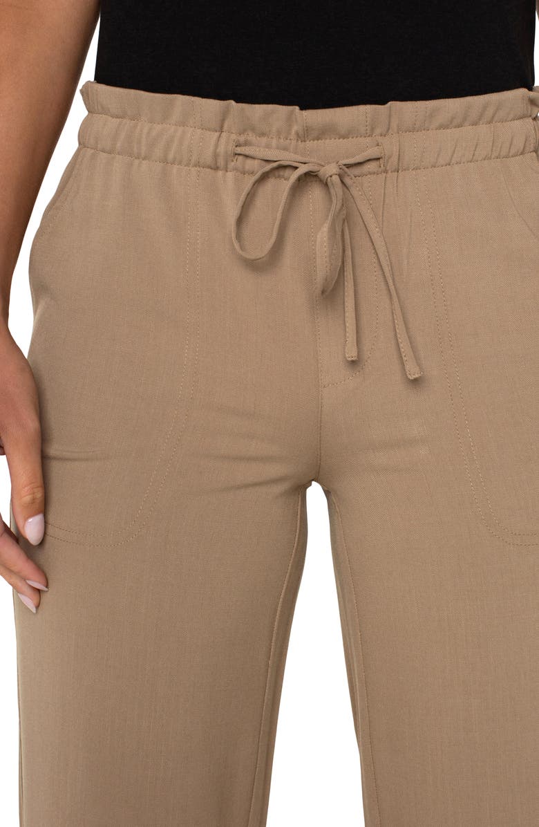 Liverpool Los Angeles Tie Waist Ankle Wide Leg Pants, Alternate, color, Palo Santo