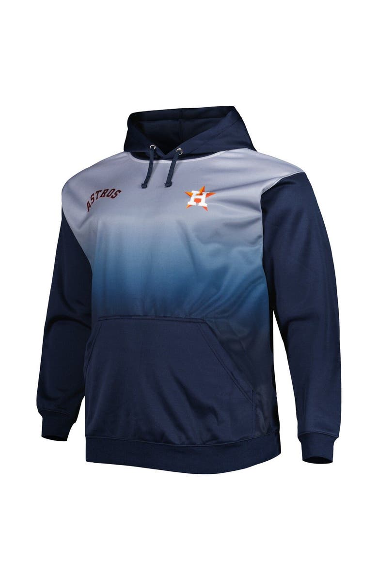 PROFILE Men's Navy Houston Astros Fade Sublimated Fleece Pullover Hoodie, Alternate, color, Navy