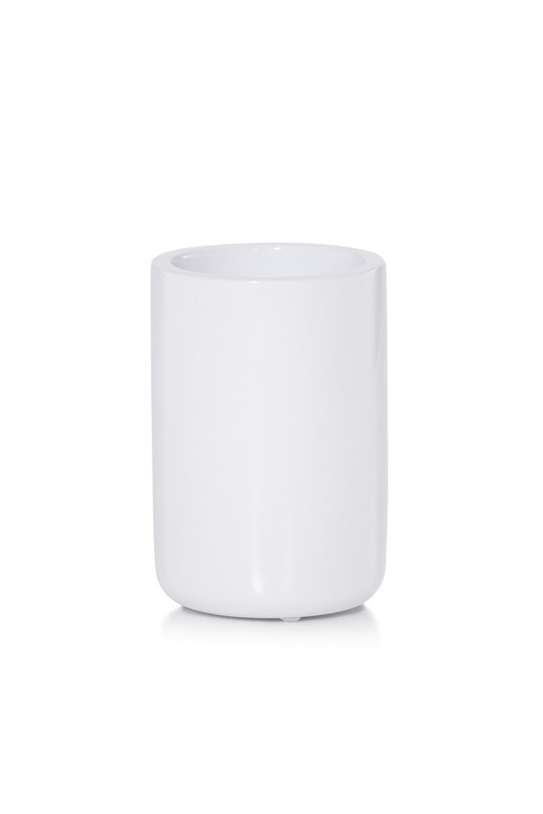 Domus White Gloss Brush Holder, Main, color, WHITE