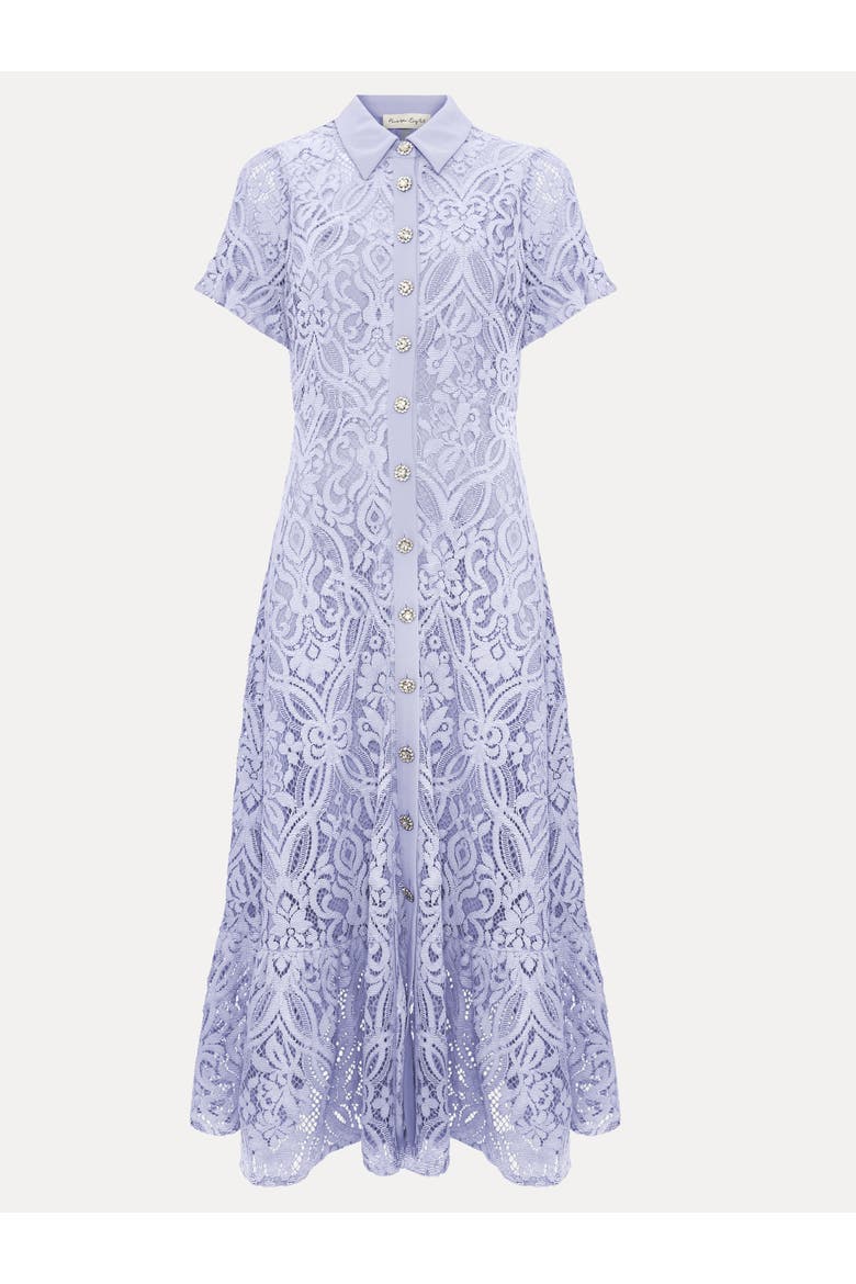 Carmine Lace Dress, Alternate, color, Pale Blue