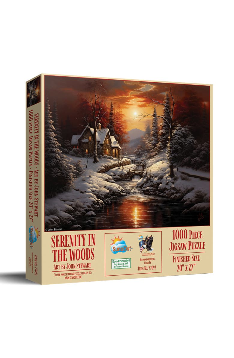 Sunsout Serenity in the Woods 1000 piece Jigsaw Puzzle for Adults, Main, color, Multicolor
