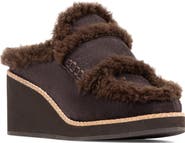 Donald Pliner Faux Shearling Lined Wedge Clog